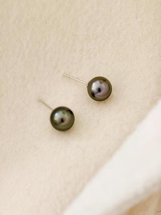 【新年优惠特价】大溪地珍珠耳针· 18k金镶嵌海水珍珠7-8mm 商品图4