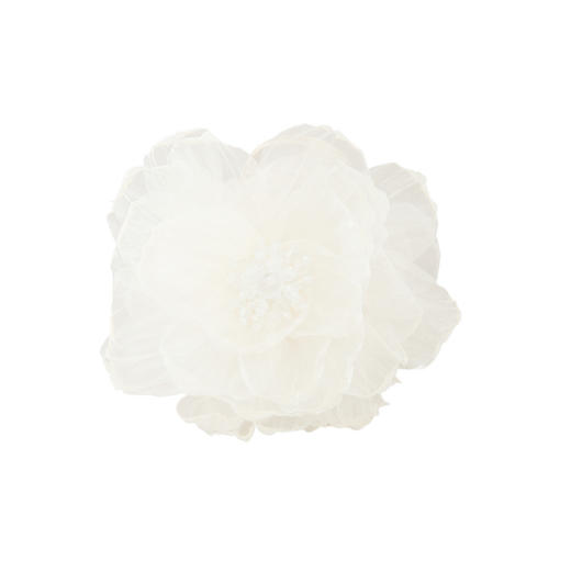 三彩2026新款法式带爪发夹细闪欧根纱立体花甜美仙气氛围约会派对 商品图2