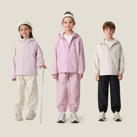 马克珍妮耐磨防泼水男女童户外软壳裤2026年春装新款560297 商品图2