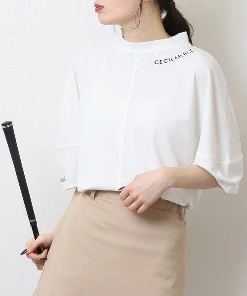 CECIL McBEE green 高尔夫女士 宽松落肩字母半袖T恤 简约舒适 商品图2