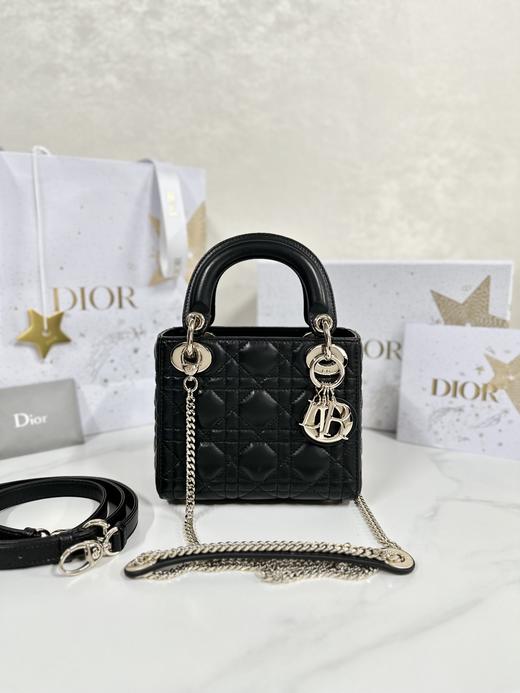 迪奥 戴妃三格 羊皮 黑金 （LZ） 商品图1