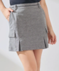 Jun & Rope 高尔夫女士 下摆褶皱双侧口袋速干修身短裙亚麻混纺(有打底裤) 商品缩略图2