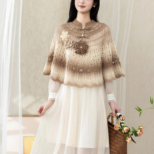 苏苏姐家云棠斗篷手工diy钩针小妖精羊毛线编织毛线团材料包 商品图1