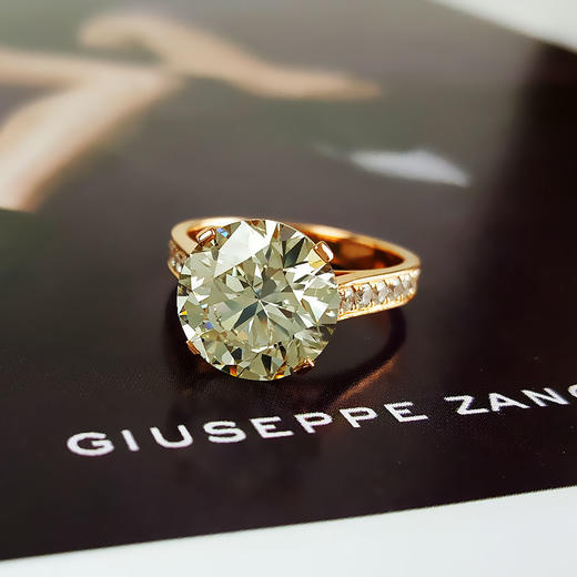 【天然正品】AU750玫瑰金经典简约四爪款5.02克拉钻石戒指14号（皆取最大值）260126JJ56 商品图7