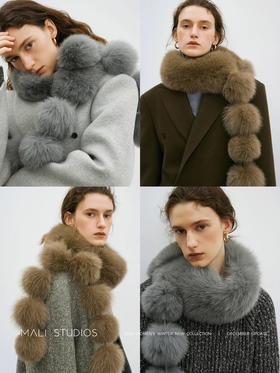 2602101     狐狸🦊毛围巾 氛围感围巾