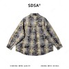 SDSA男装2026新款高贵轻奢美式复古扎染撞色格纹格子长袖衬衫百搭 商品缩略图4