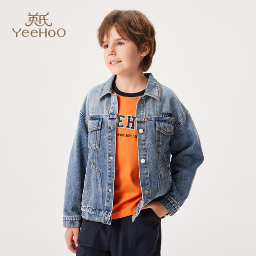 【英氏】【140-175】男童春秋牛仔外套 商品图6