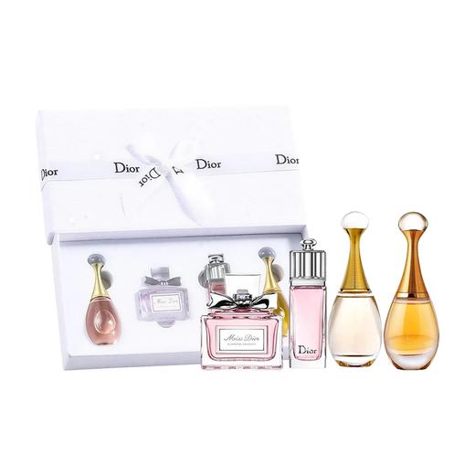 【送礼袋】迪奥Q版香水小样四件套礼盒蝴蝶结 5ml*4瓶 白盒  （甜心小姐+真我淡香+真我浓香+魅惑） 一般贸易 商品图2