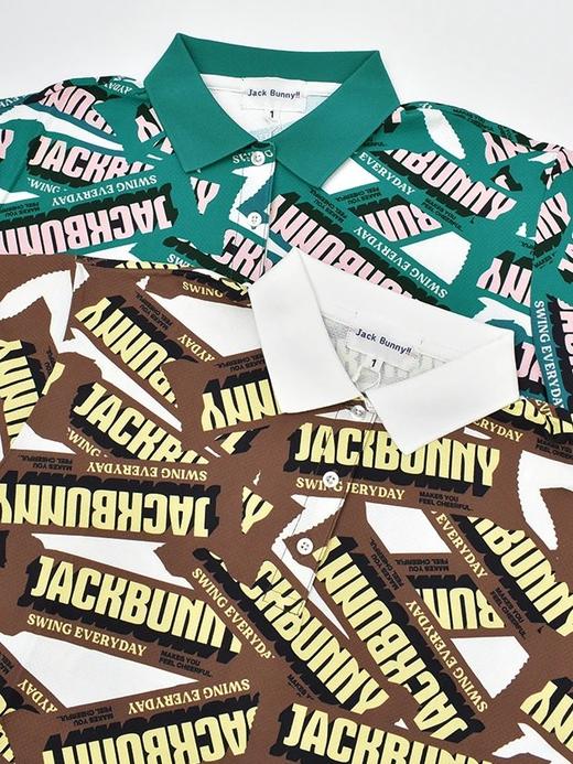 Jack Bunny 女士高尔夫 字母糖果图案透气速干polo领短袖 宽松轻盈 商品图10