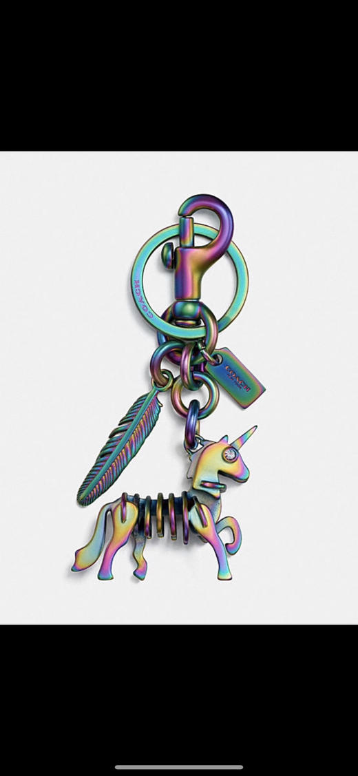 【2月3日 下午17:00 秒杀】2款coach重工挂件 奉上  彩虹独角兽 剑龙 挂件钥匙扣 商品图1