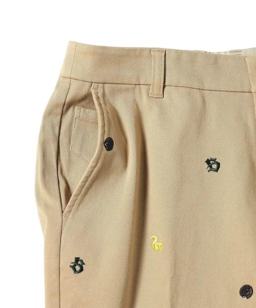 BEAMS 女士高尔夫秋冬 刺绣徽标通体图案弹力直筒长裤 柔软亲肤 商品图7