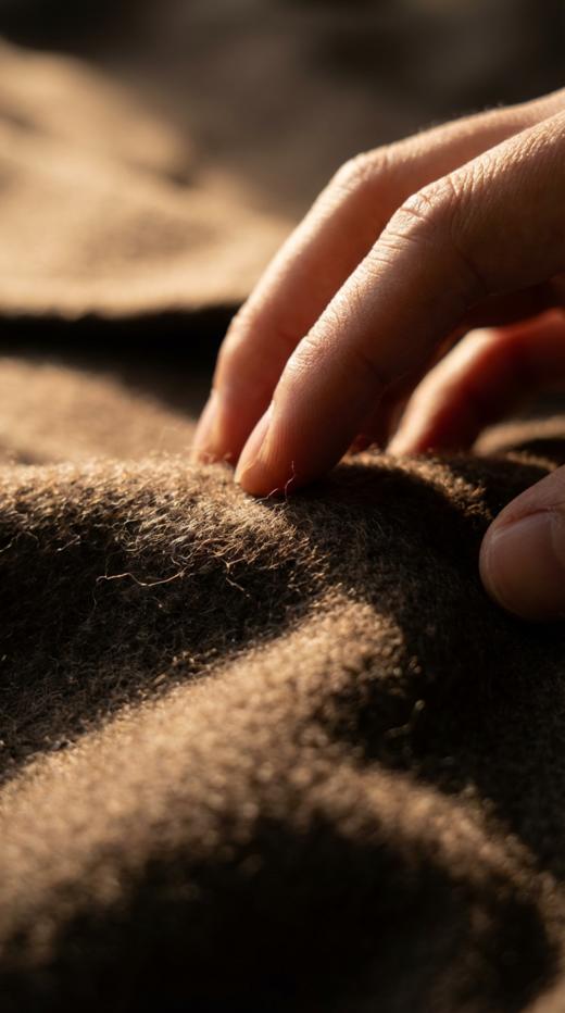 LIN HN 加扣立领系带双面手工大衣 商品图2