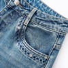 「高货wl」全新升级【铂金会员293/天猫389/差价96】(05559)洛诗琳满天星烫钻磨白牛仔裤2026春季新款宽松阔腿牛仔裤 商品缩略图1