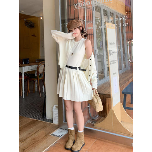 <曾小咸推荐>2.20现货秒杀 ！微信超特价！韩系针织开衫+连衣裙套装 日常218.88 立减118.89 秒杀99.99！！ 商品图4