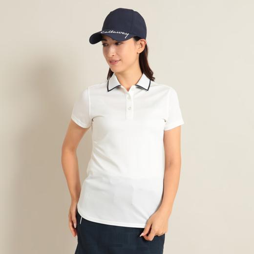 Callaway 高尔夫女士 细文字立体字母印花logo弹力舒适polo领短袖 商品图3