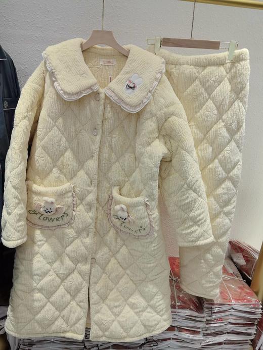 【YW】无忧购年前可发货超厚实可爱长款三层夹棉家居服睡衣套装（截单后3-5天发货) 商品图9