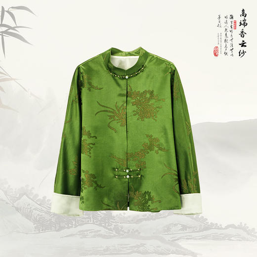 ³【南宋男姐同款香云纱织金螺钿正绢四君子中式外套】536099 XN03-SD-NSSF 商品图3