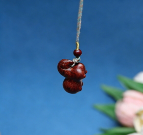 迷罗元和堂 印度小叶紫檀马上好运挂件 高约2.4cm 宽约2.8cm【器悟雅玩】