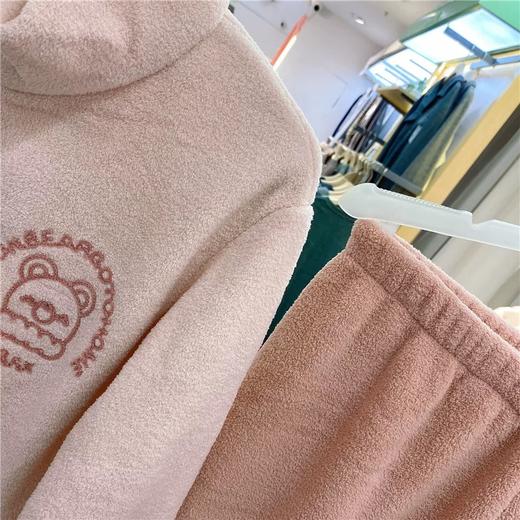 女士立领休闲睡衣套装果粒绒保暖可外穿家居服套装【24R41088】 商品图3