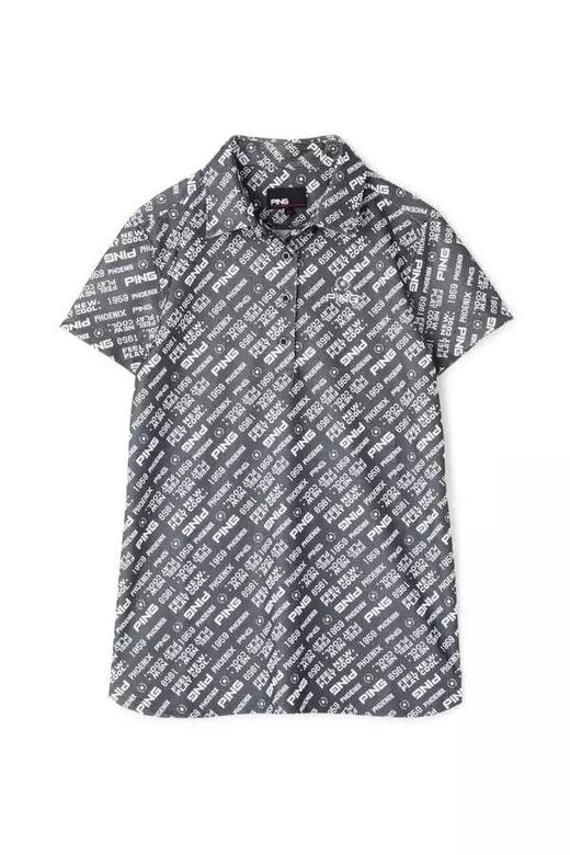 日本PING 女士高尔夫 字母logo短袖polo衫 防晒速干 商品图7