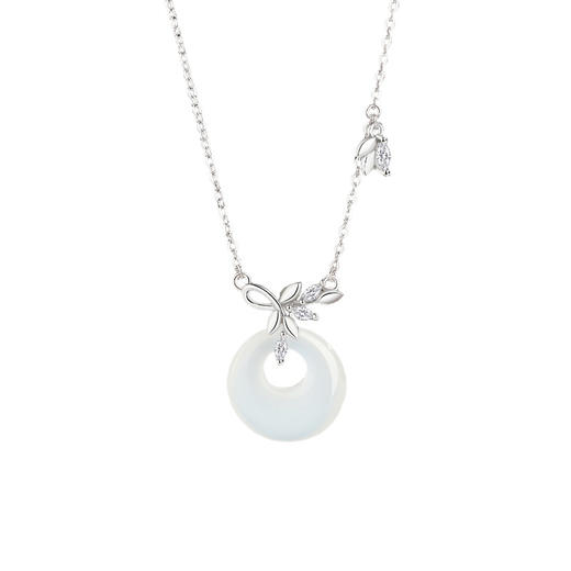 【岁岁平安】纯银穗岁平安扣玉髓麦穗项链【JHY-N002212B】 商品图4