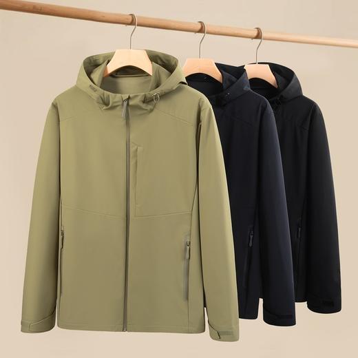 【DSF】大依优型大码男装春秋休闲连帽夹克商务百搭户外长袖外套 商品图4