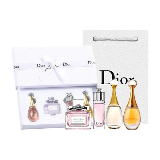 【送礼袋】迪奥Q版香水小样四件套礼盒蝴蝶结 5ml*4瓶 白盒  （甜心小姐+真我淡香+真我浓香+魅惑） 一般贸易 商品图6