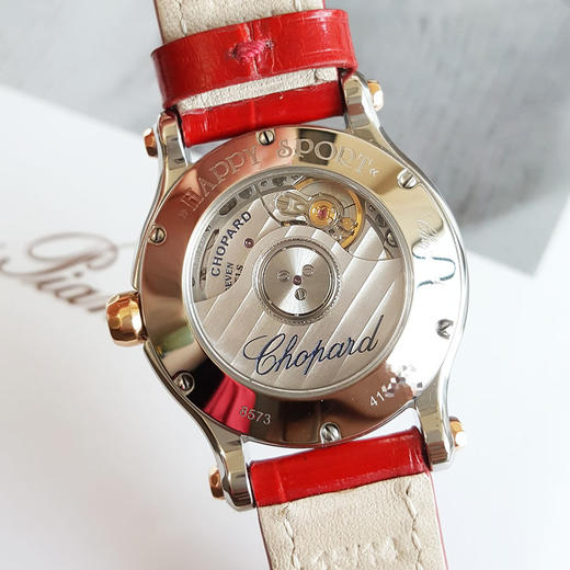 【95新】CHOPARD 萧邦278573-6013自动机械机芯30MM（女款）精钢/18K玫瑰金HAPPY SPORT系列170126TJ53 商品图4