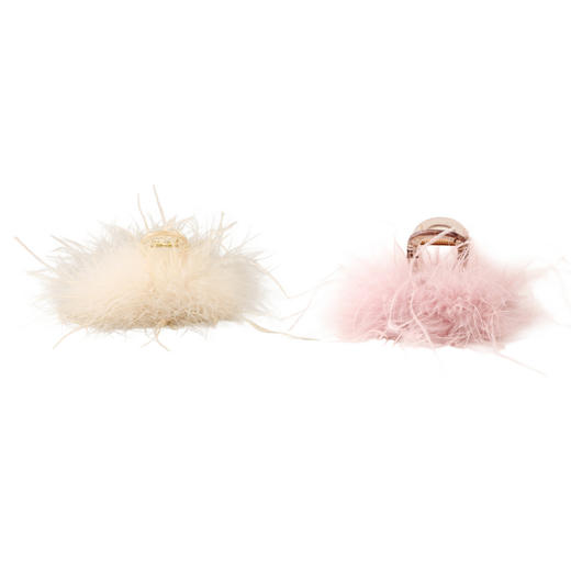 三彩2026新款法式慵懒风带爪发夹小版羽毛灵动仙气氛围感约会派对 商品图2