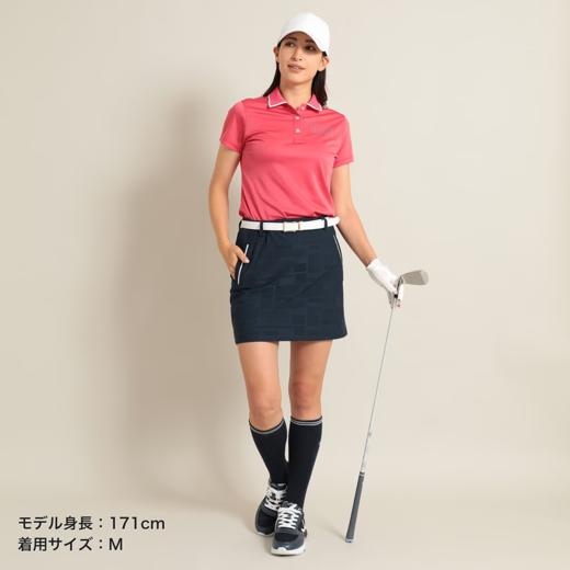 Callaway 高尔夫女士 细文字立体字母印花logo弹力舒适polo领短袖 商品图5