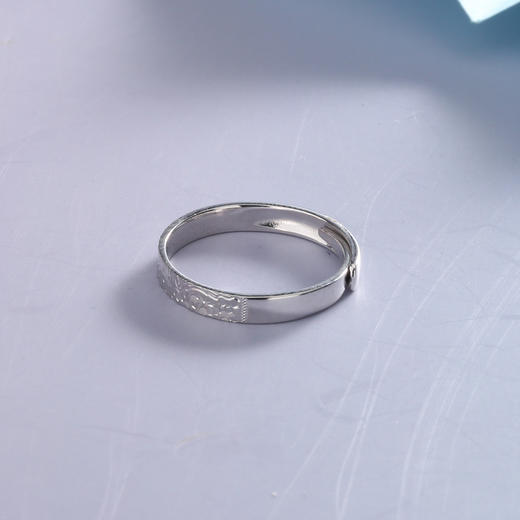 【宏艺珠宝】素笺花影·银s925戒指 商品图2