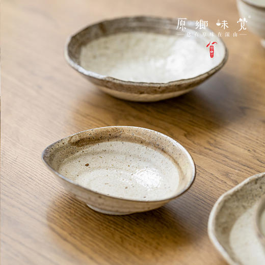 【系列满39元包邮】日本复古粉引双耳沙拉碗/椭圆长方盘/饭碗（基地直发-中通快递）| 多种规格，日本进口【合作生产，公平贸易】 商品图8