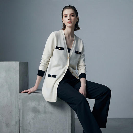 【咕咕同款】PALUOPO/PLV领女开衫ET23865R-A/约重375g帕罗 商品图9