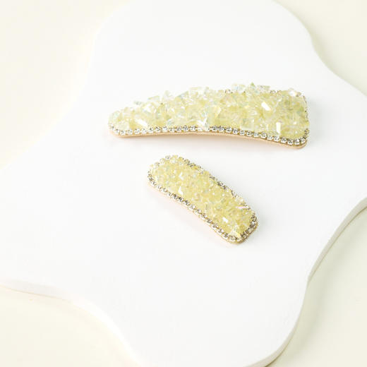 【买1得2】三彩2026新款甜美碎晶闪钻包边发夹侧夹高级氛围小众 商品图2