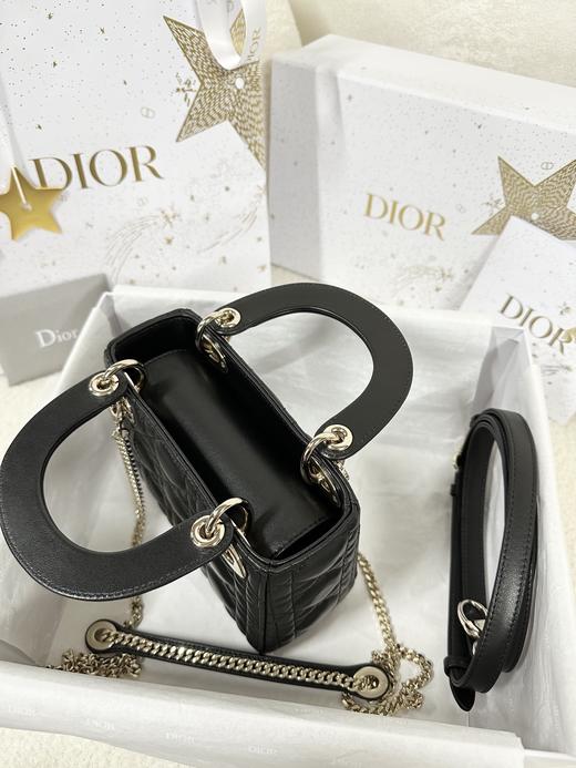 迪奥 戴妃三格 羊皮 黑金 （LZ） 商品图3