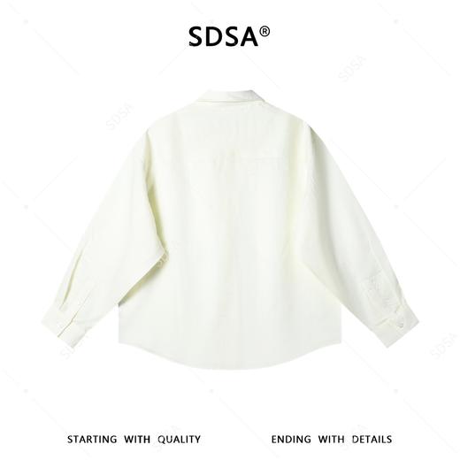 SDSA男装2026新款高贵轻奢韩版百搭纯色长袖衬衫百搭宽松休闲衬衣 商品图4