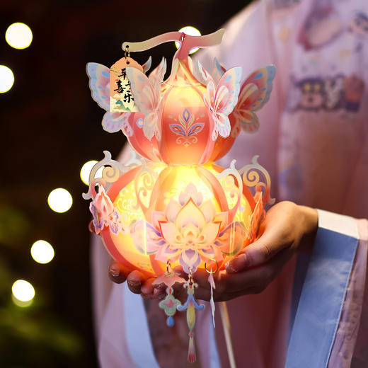 【平安喜乐❗️新年国潮葫芦灯笼】盏盏小灯笼，浓浓氛围过佳节！马年手工diy 2026新款元宵节古风宫灯儿童手提小花灯 商品图2