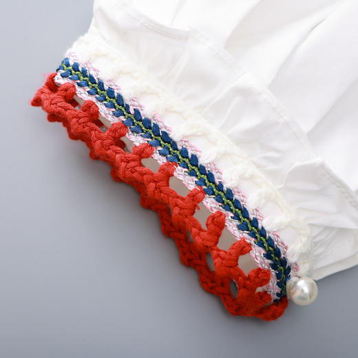 「高货wl」全新升级【铂金会员247/天猫329/差价82】(05343)洛诗琳小清新减龄款衬衫2026春季新款木耳花边拼撞色袖口长袖上衣 商品图3