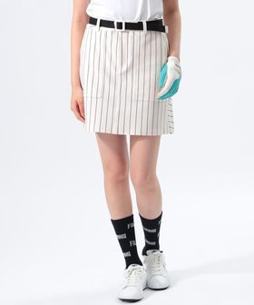 BEAMS GOLF 高尔夫橙标 NEW YORK系列 女士细条纹短裙 防紫外线 凉感舒适