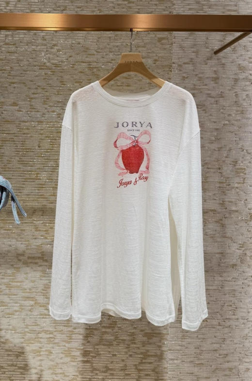 露思同款 渠道圆正 幸运果圆领长袖T恤 我穿XL贼宽松 商品图10