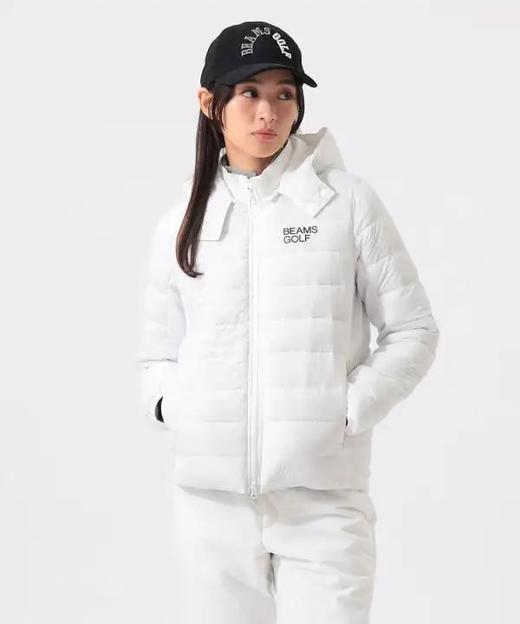 BEAMS GOLF 女款 秋冬季中棉防水夹克外套可拆卸连帽肩袖下弹力拼接 商品图0
