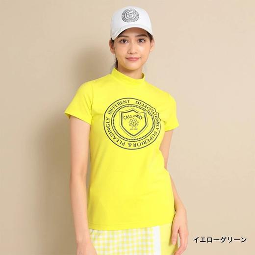 Callaway卡拉威高尔夫女装夏季 徽章印花半高领T恤短袖  时尚运动 商品图3
