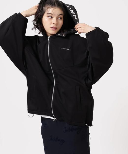 Jack Bunny 女士高尔夫 连帽可拆卸 防风抓绒内衬夹克 保暖宽松外套 商品图0
