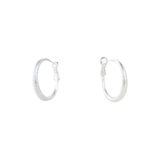 【宋轶同款】三彩2026新款极简风金属肌理耳圈耳环s925银针欧美 商品图3