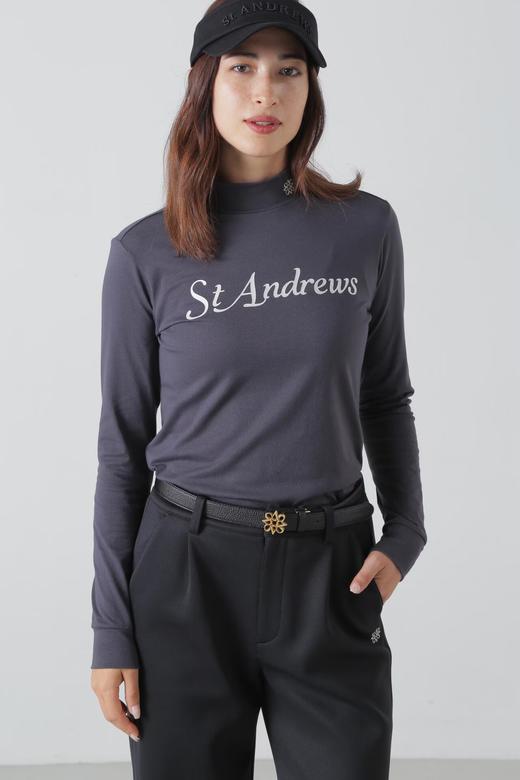 St ANDREWS 高尔夫女士 秋冬季 字母logo半高领长袖打底衫 弹性吸汗 商品图10
