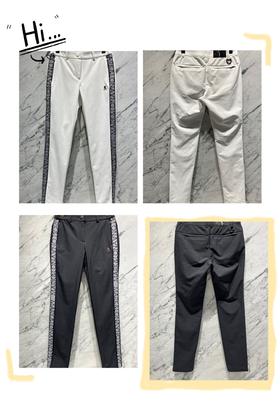 M&L家春季女士织带边长裤来了！海报宣传款，双侧特种机进口提花织带装饰，搭配隐形拉链，操作起来也是相当繁琐，车缝都要人工手钩藏入底部，面料弹力好不易皱，厚薄适中挺阔有型！春季难得的设计感十足的裤子！