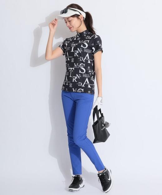 日本St ANDREWS高尔夫 女款 通体字母印花小高领光滑短袖 弹力速干 商品图5