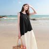三彩2026春季新款圆领背心裙假两件拼接A字裙连衣裙简约长裙M 商品缩略图3