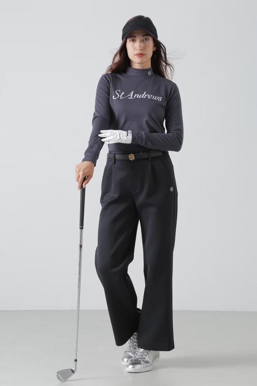 St ANDREWS 高尔夫女士 秋冬季 字母logo半高领长袖打底衫 弹性吸汗 商品图12
