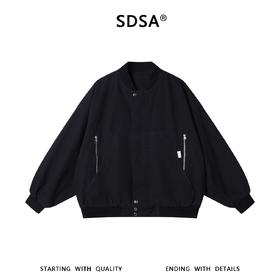 SDSA男装2026新款高贵轻奢美式纯色拉链棒球领夹克外套百搭时尚